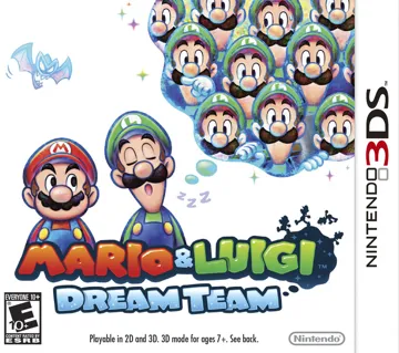 Mario & Luigi - Dream Team (v01)(USA)(M3) box cover front
